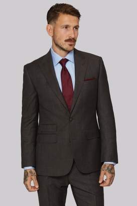 Moss Bros Tailored Fit Brown Texture Suit