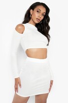 Thumbnail for your product : boohoo Recycled Rib Mini Skirt