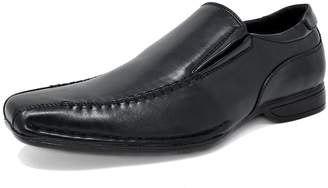Andrew Marc BRUNO Bruno Marc Giorgio-1 Men's Classic Square Toe Leather Lined Stretch Insert Slip On Dress Loafers Shoes Brown Size 10