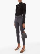 Thumbnail for your product : Frame Le High Skinny Leather Trousers - Womens - Navy