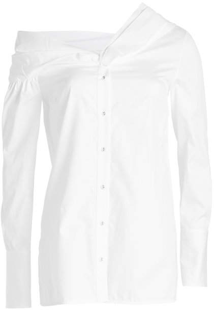 Victoria Victoria Beckham One Shoulder Cotton Shirt Victoria Victoria Beckham One Shoulder Cotton Shirt