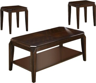 ACME Furniture 3pc Docila Pack Coffee End Table Set Walnut
