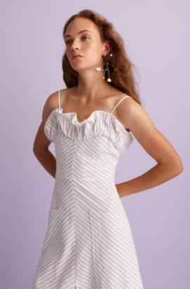 Rebecca Taylor ReCollect Stripe Ruffle Dress