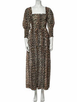 Thumbnail for your product : Ganni Animal Print Long Dress w/ Tags Grey