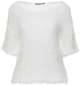 tortona 21 S Women White Sweater Cotton, Viscose, Polyester, Polyamide