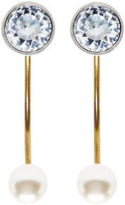 Lanvin Crystal & Pearl Earrings