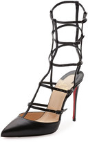 Thumbnail for your product : Christian Louboutin Kadreyana Caged 100mm Red Sole Pump, Black