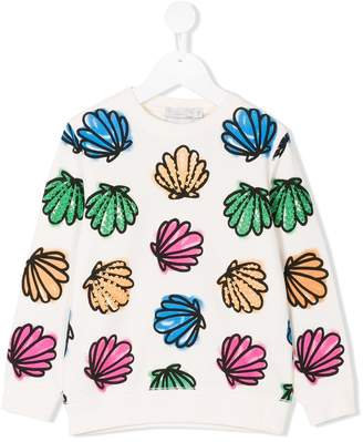 Stella McCartney Kids shell-print sweater
