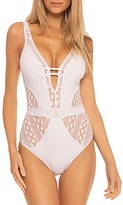 Thumbnail for your product : Becca by Rebecca Virtue Color Play Crochet One Piece Swimsuit