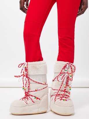 Moon Boot Icon Bead-embellished Faux-fur Snow Boots - ShopStyle