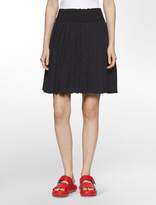 Thumbnail for your product : Calvin Klein platinum sheer jacquard pleated skirt