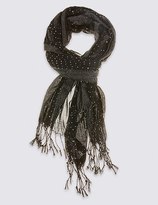 Thumbnail for your product : Marks and Spencer Sequin Embellished Striped Scarf