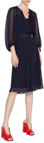 Thumbnail for your product : Akris Punto Two-Tone Polka Dot Belted Silk Dress