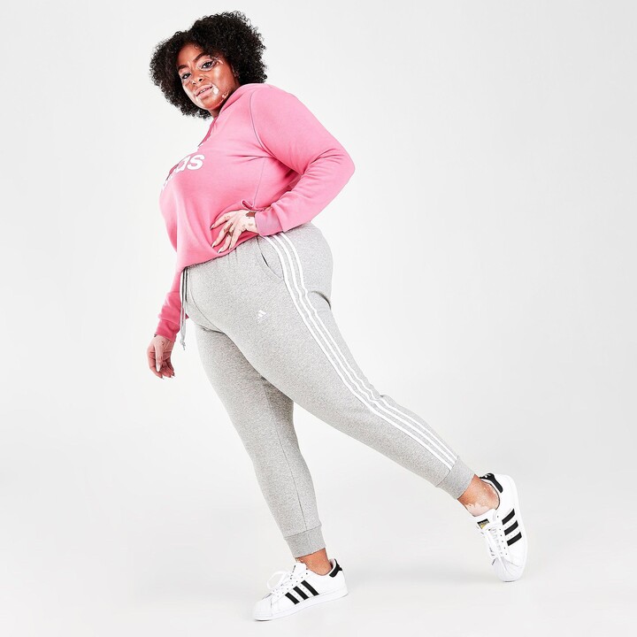 adidas Women's Essentials 3-Stripes Fleece Jogger Pants (Plus Size) -  ShopStyle