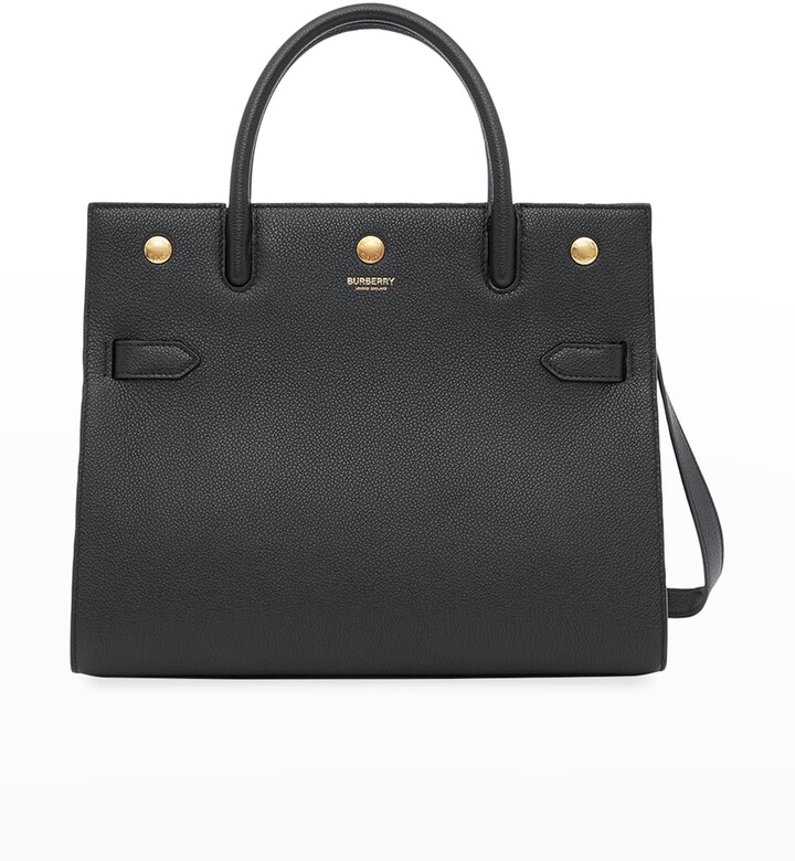 burberry small grainy leather tote bag