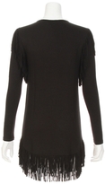 Thumbnail for your product : RILLER & FONT Josephine Long Sleeve Fringe Dress