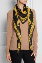 Thumbnail for your product : Versace Printed modal and cashmere-blend scarf