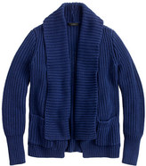 Thumbnail for your product : J.Crew Rib-stitch open cardigan sweater