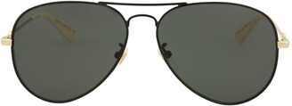 Gucci Aviator-Style Metal Sunglasses