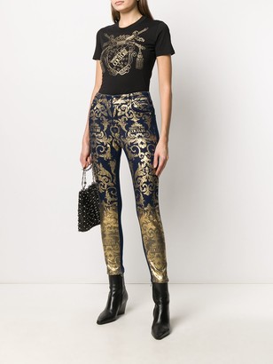 Versace Jeans Couture Baroque Print Skinny Jeans