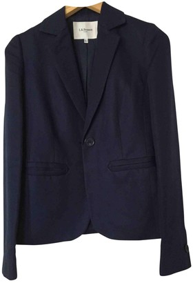 LK Bennett Navy Linen Jacket for Women