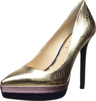 jessica simpson gold shoes