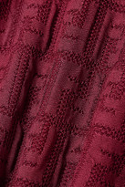 Thumbnail for your product : Fendi Cotton-blend Jacquard Midi Dress - Claret