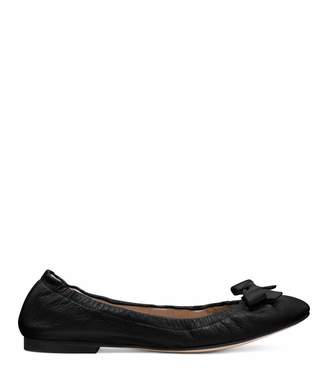 stuart weitzman capture leather ballet flats