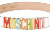 Thumbnail for your product : Moschino Rainbow Logo Leather Belt