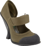 Thumbnail for your product : Prada Extended Cap-Toe Mary Jane Pumps