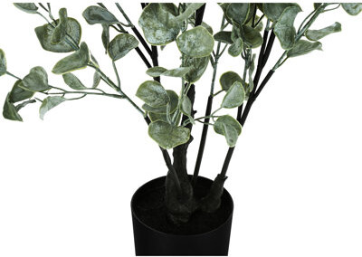 270 Artificial Eucalyptus, 35" - Decor In Black Pot For Home Use Tall Eucalyptus Leaves