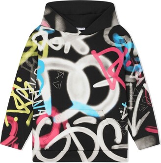 Dolce & Gabbana Children Graffiti-Print Cotton Hoodie