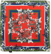Thumbnail for your product : Freya St. Piece Floral Silk Twill Square Scarf, Green/Red