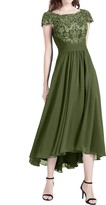 Thumbnail for your product : MACloth High Low Mother of The Bride Dresses Cap Sleeves Cocktail Formal Gown (14