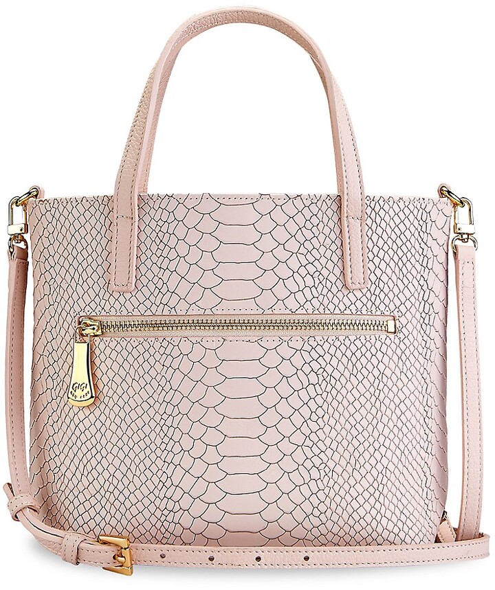 python embossed leather handbags