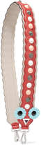 Thumbnail for your product : Fendi Embellished Two-tone Leather Bag Strap