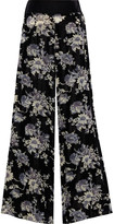 Thumbnail for your product : Myla Hyde Park Floral-print Devore-velvet Wide-leg Pants
