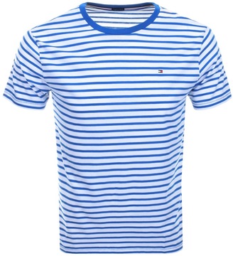 Tommy Hilfiger Short Sleeve Striped T Shirt White
