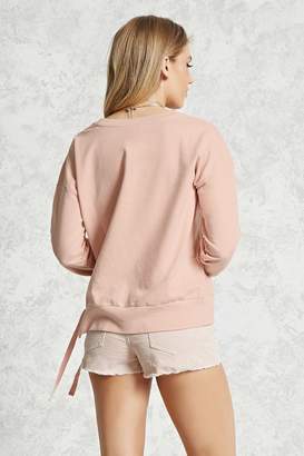 Forever 21 Contemporary Ripped Sweatshirt