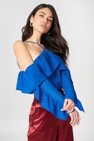 Thumbnail for your product : NA-KD A-Neck Frill Sleeve Blouse