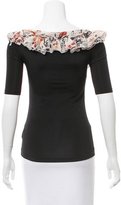 Thumbnail for your product : Just Cavalli Ruffle-Trimmed Short Sleeve Top