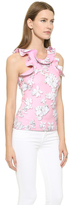 Thumbnail for your product : Cynthia Rowley Bonded Ruffle Top