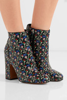 Thumbnail for your product : Marc Jacobs Cora Printed Glossed Snake-effect Leather Ankle Boots - Black