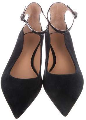 Halston Suede Pointed-Toe Fkats