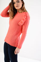 Thumbnail for your product : Glamorous Red Mohair Ruffle Shoulder Jumper