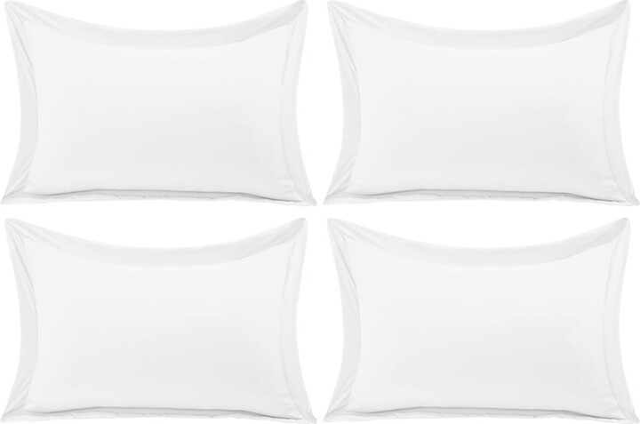 Unique Bargains 4-Pack Envelope Closure Pillow Sham No Zipper Queen Snow White