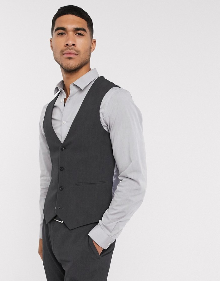 Charcoal Suit Vest | Shop the world's largest collection of fashion |  ShopStyle