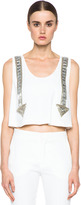 Thumbnail for your product : Chloé Arrow Acetate-Blend Tank in Milk