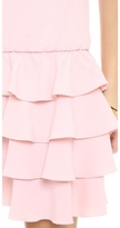 Thumbnail for your product : RED Valentino Drop Waist Ruffle Dress