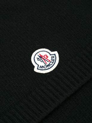 Moncler logo plaque scarf